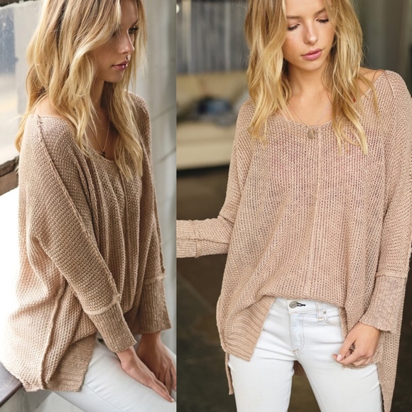 HENSLEY Hi-Low Knit Sweater    - Picture 2 of 4